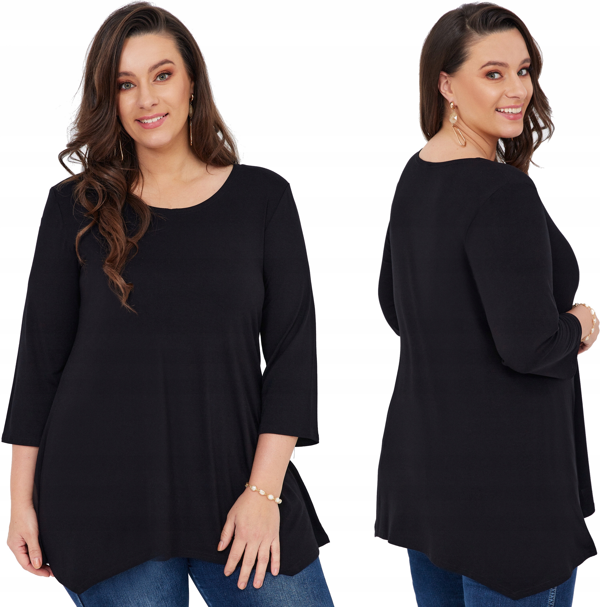 

Bluzka Damska z Długim Rękawem Tunika