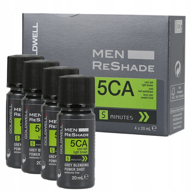 Goldwell Men ReShade 5CA Power Shot odličovač pro muže 4x20 ml