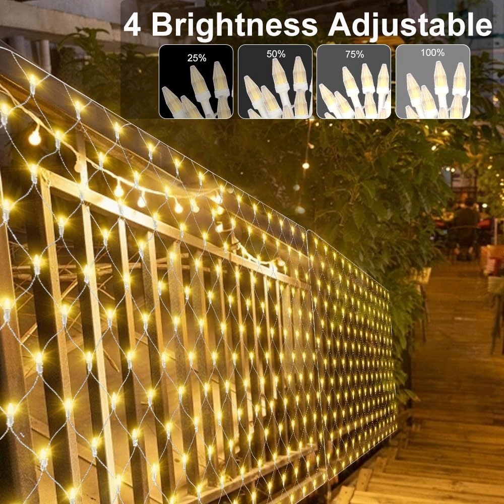 CORST Girlanda Siatka Świetlna Wodoodporne Lampki 100LED 1.5x1.5m — miniatura 4