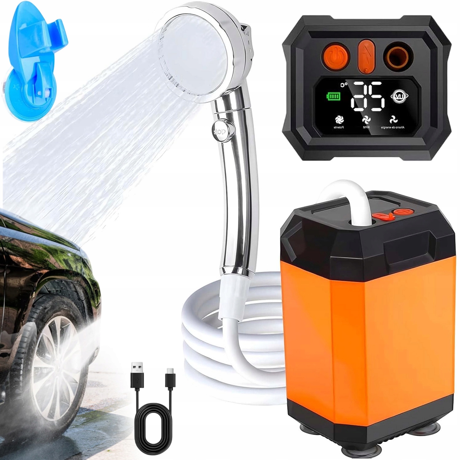 Turistická Sprcha Pro Kempink A Biwakování S Baterií 5400MAH