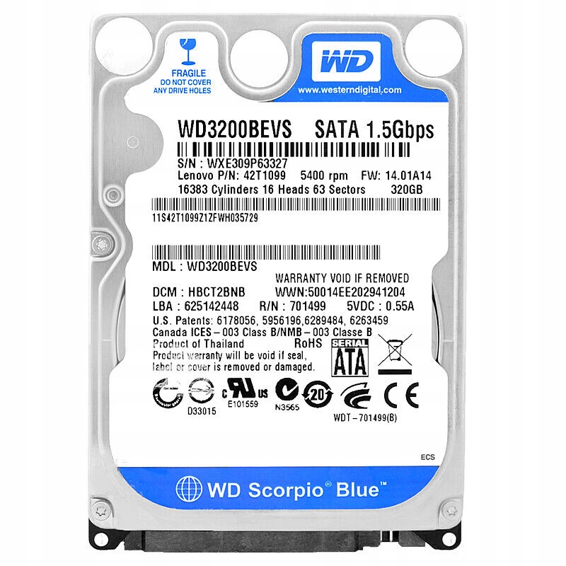 Wd3200bevs 2,5'' 320gb Wd - Niska cena na Allegro.pl