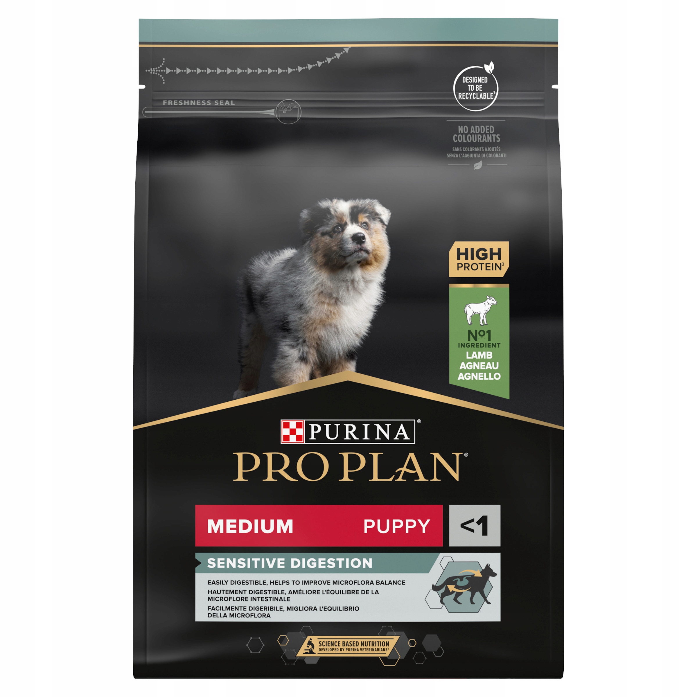Levně Pro Plan Puppy medium sensitive jehněčí 3kg