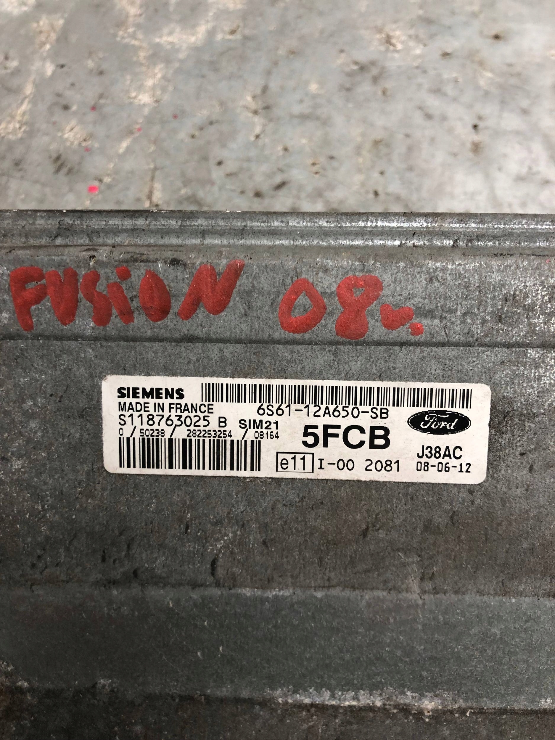computer Motore 1.3 FORD FUSION 6S61-12A650-SB