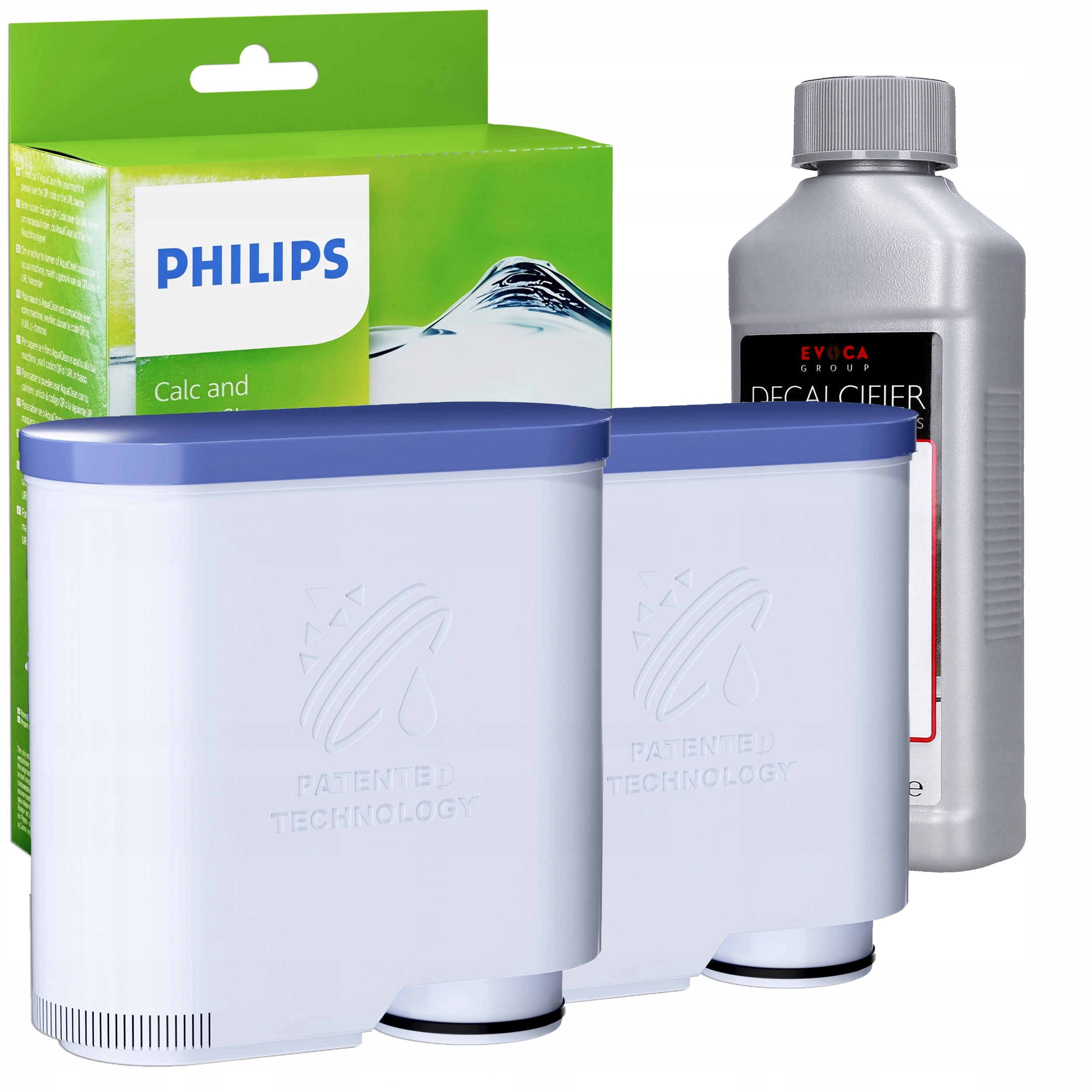 Sada 2 vodních filtrů pro kávovar Saeco a odvápňovač 1 kus