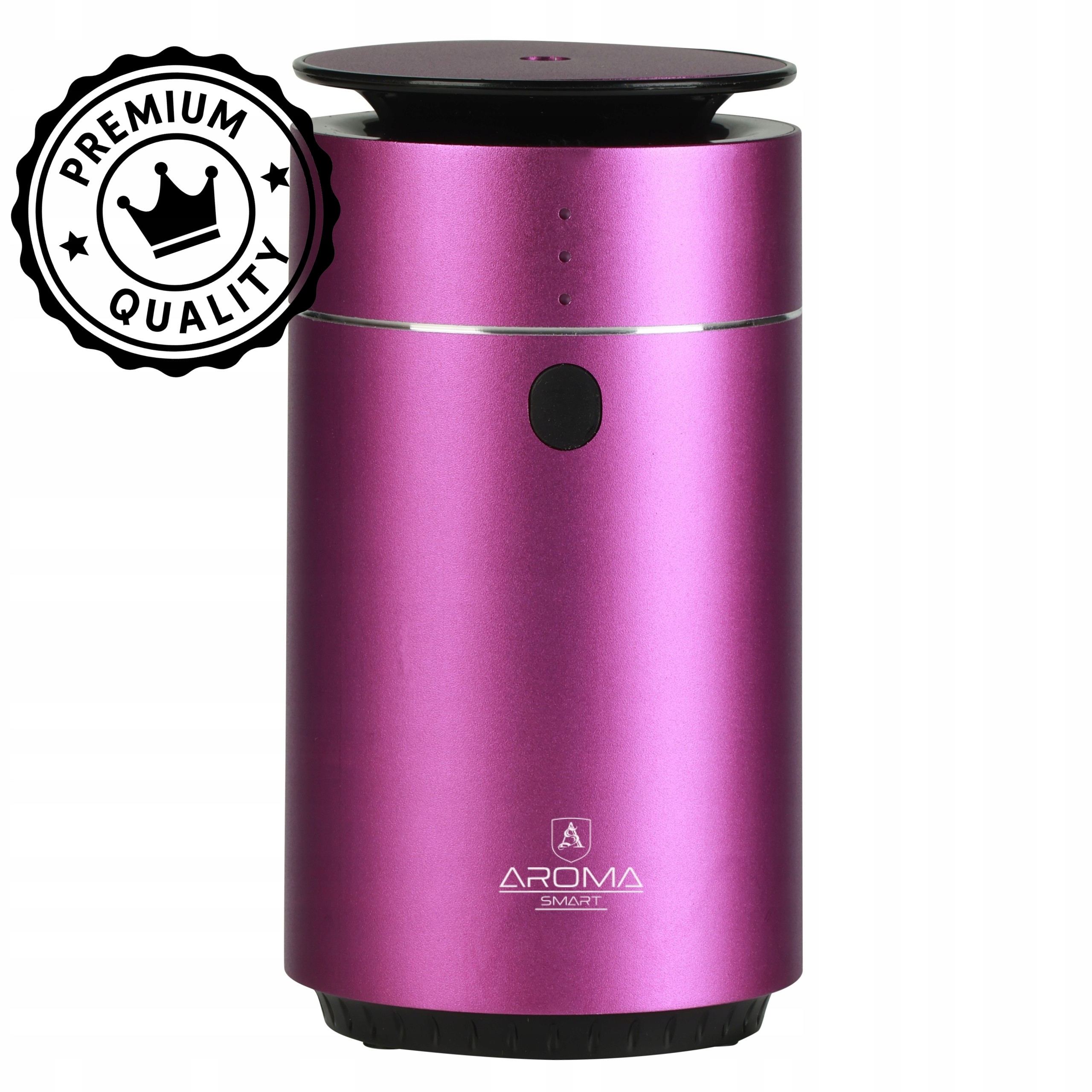 Alumíniový aróma difuzér do auta Aroma Smart Pink, Akumulátor, Usb