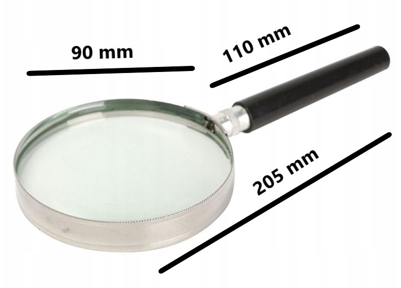 LUPA RĘCZNA 9 CM 3X KLASYCZNA SZKŁO POWIĘKSZAJĄCE Marka VERK GROUP