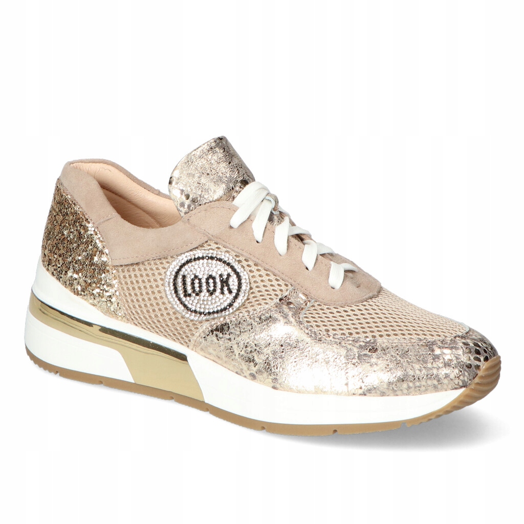 Tenisky Damiss DS-359 Zlaté Zmije Luska+Béžový semiš 36