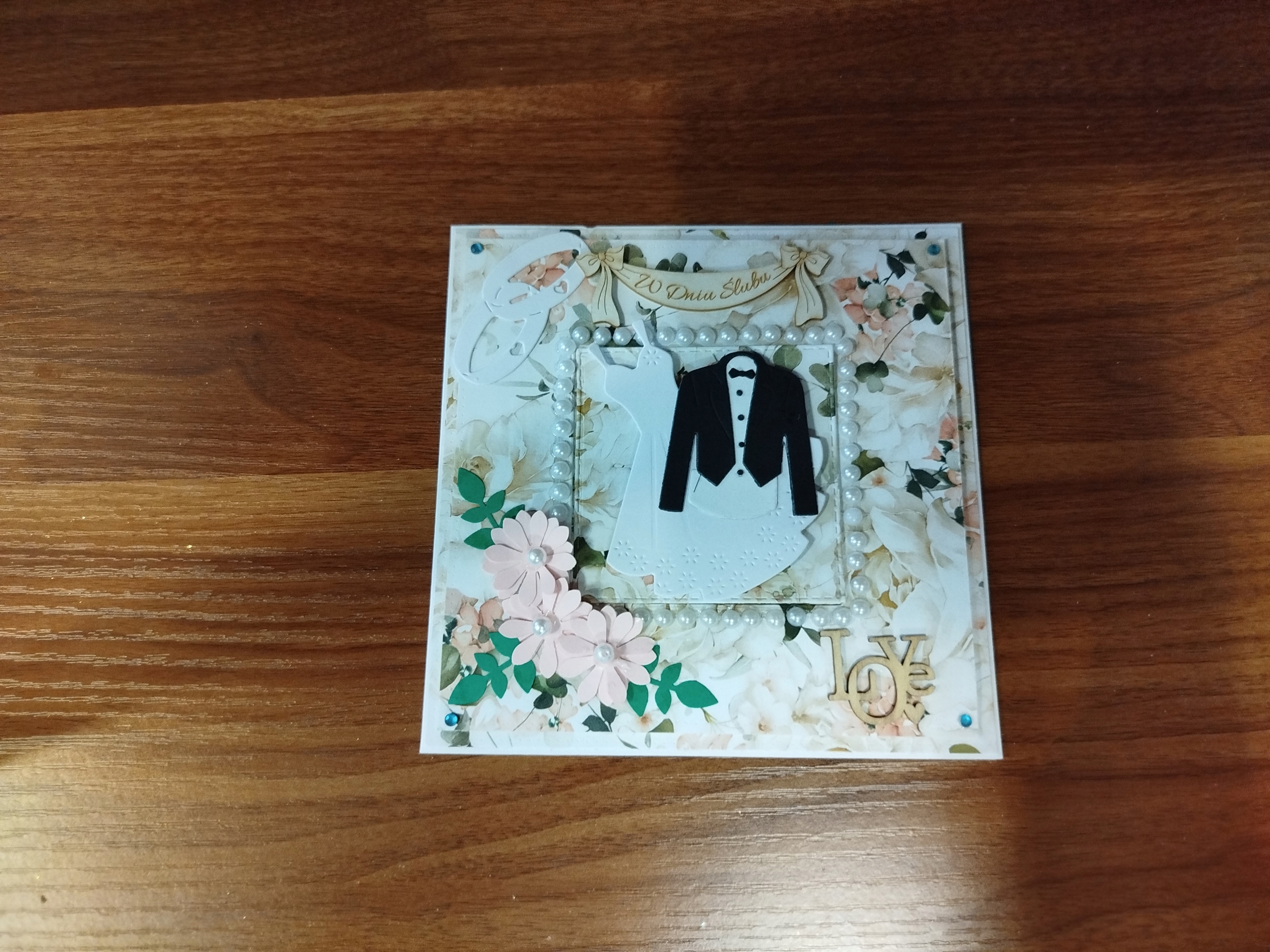 Ručně vyráběné přání na svatba