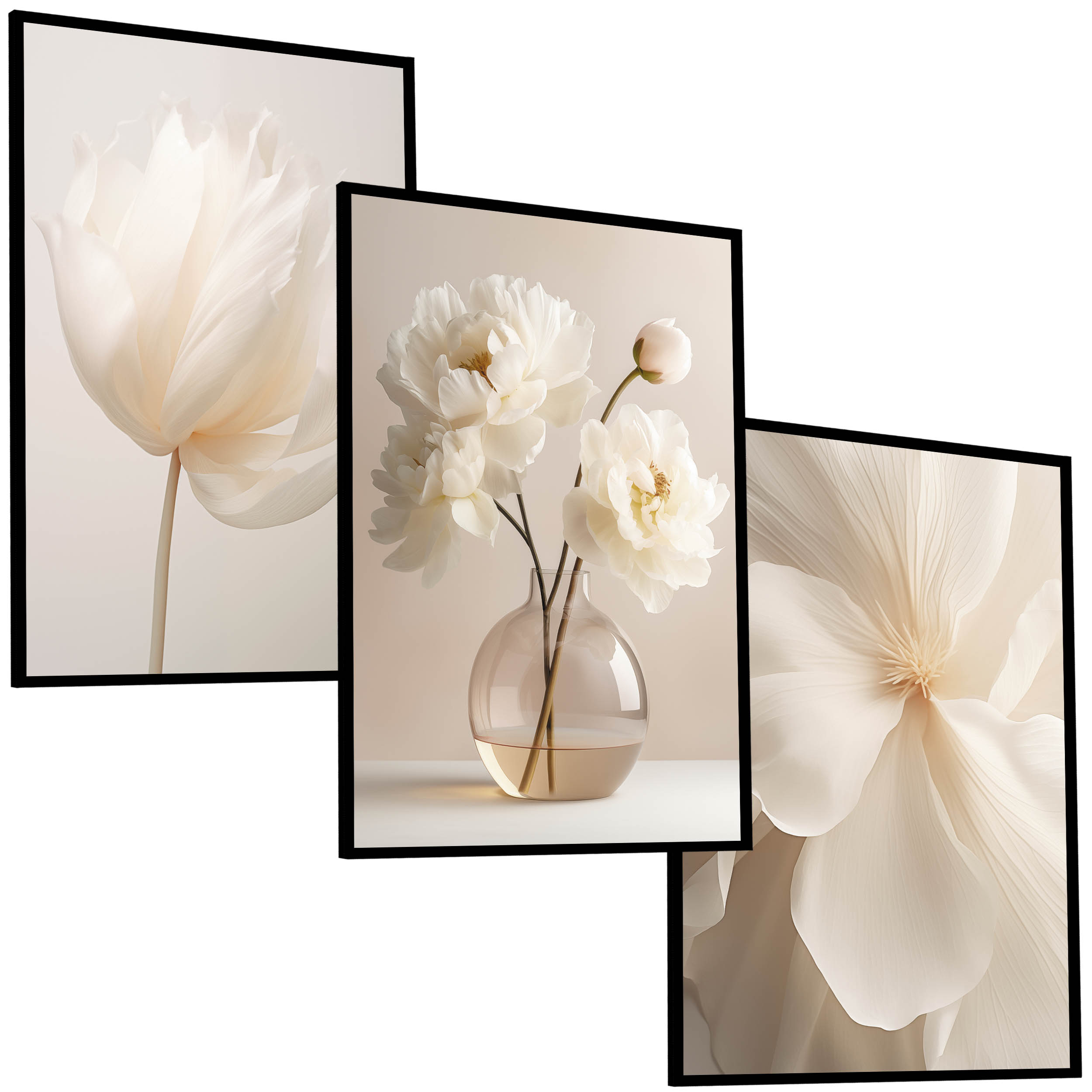 30x40 ZESTAW OBRAZY W RAMIE PLAKATY RAMKA WAZON KWIAT BOHO SALON NOWOCZESNY