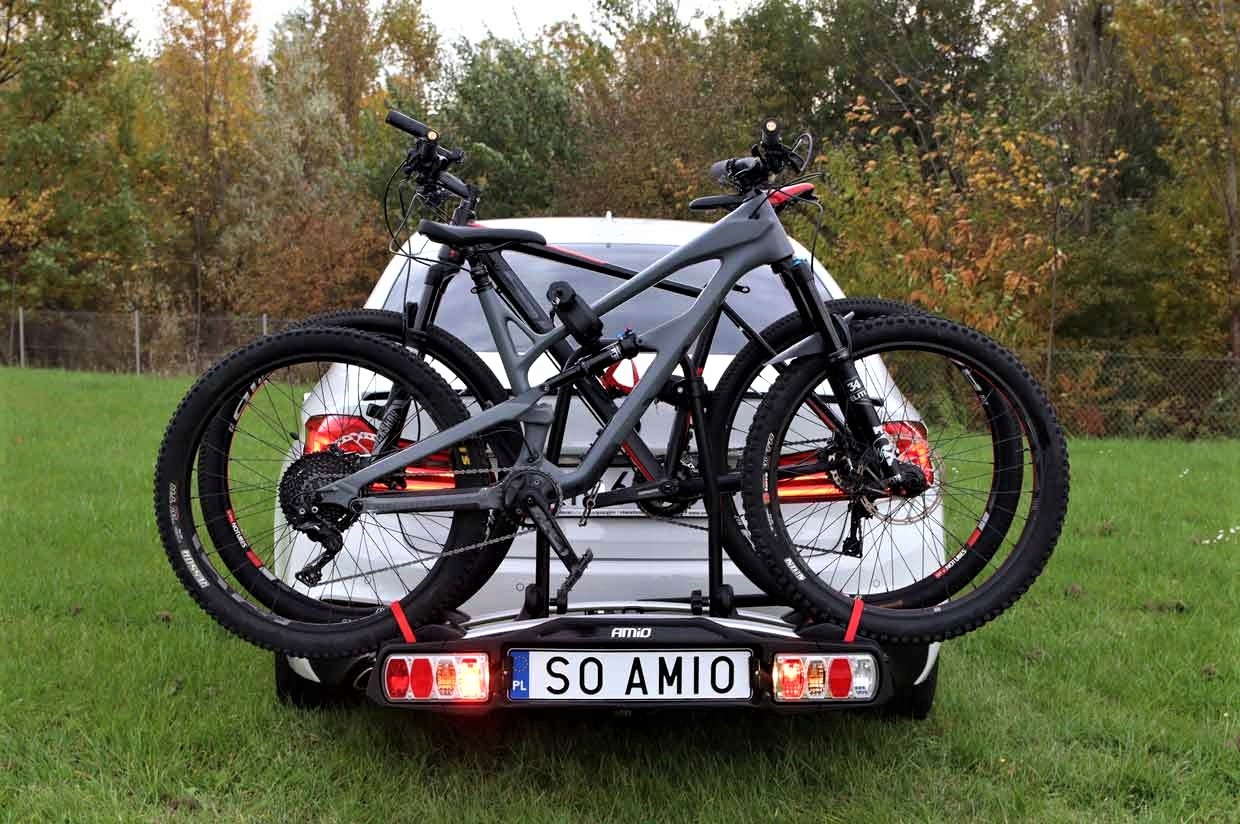 BAGAZNIK ROWEROWY NA HAK PLATFORMA 2 ROWERY 13 PIN Handle carrying capacity 30 kg