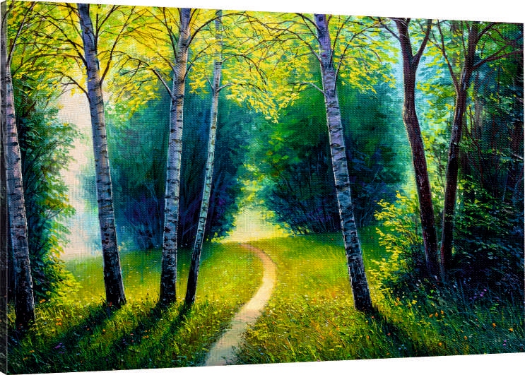 

Obraz Na Płótnie las brzozy jak malowany 70x50