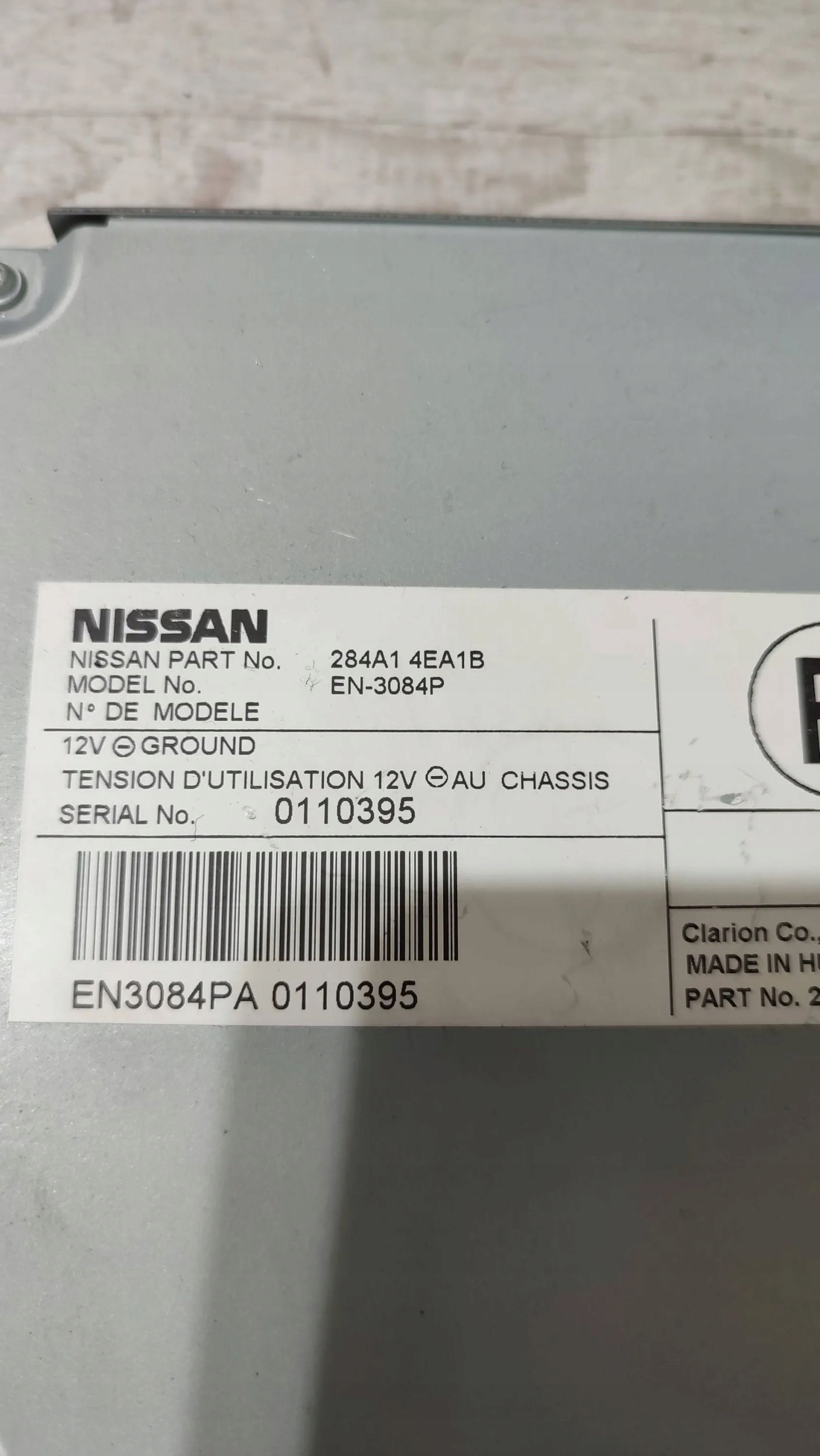 Nissan Qashqai 16r 1.5dci control unit kamery