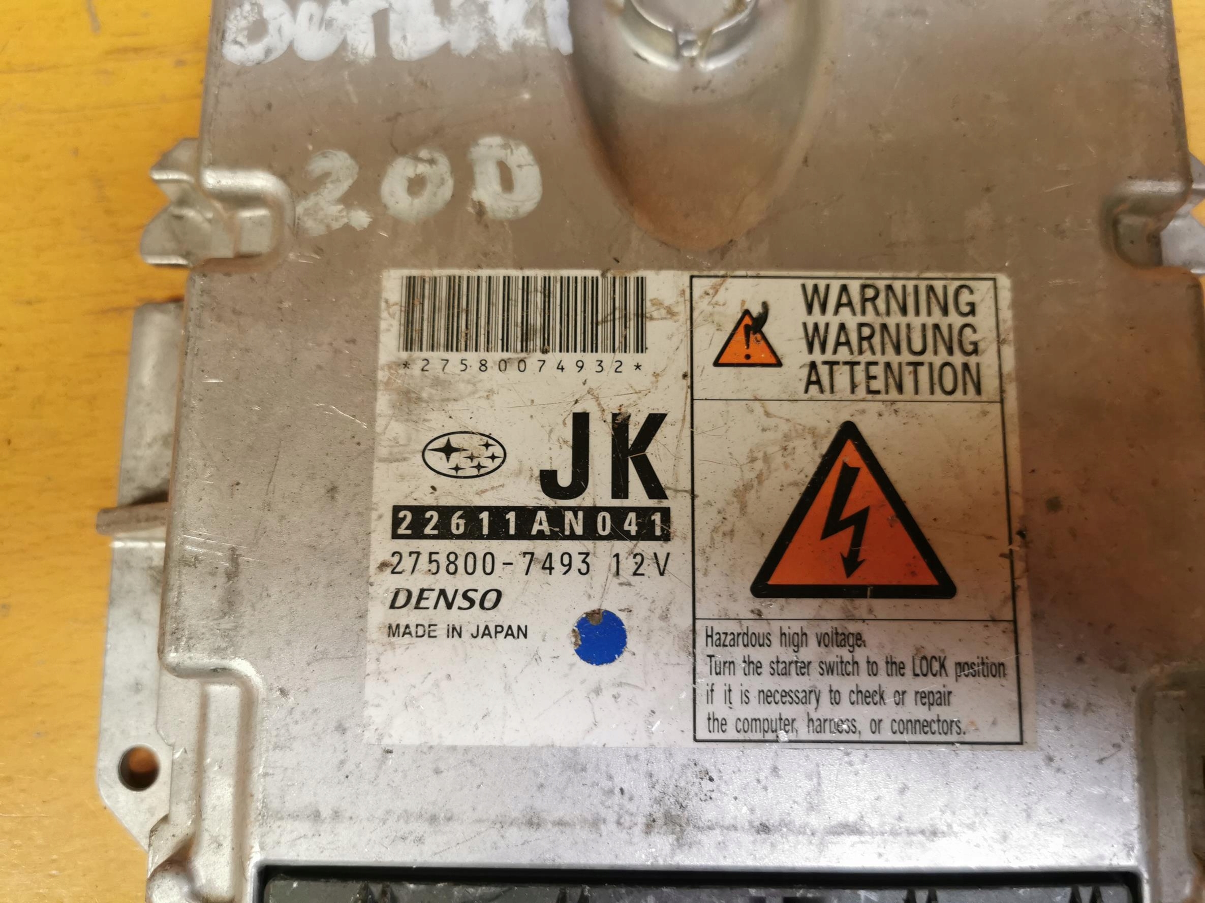 Bedienteil Computer DES MOTORS SUBARU OUTBACK III 2.0D 150KM 275800-7493