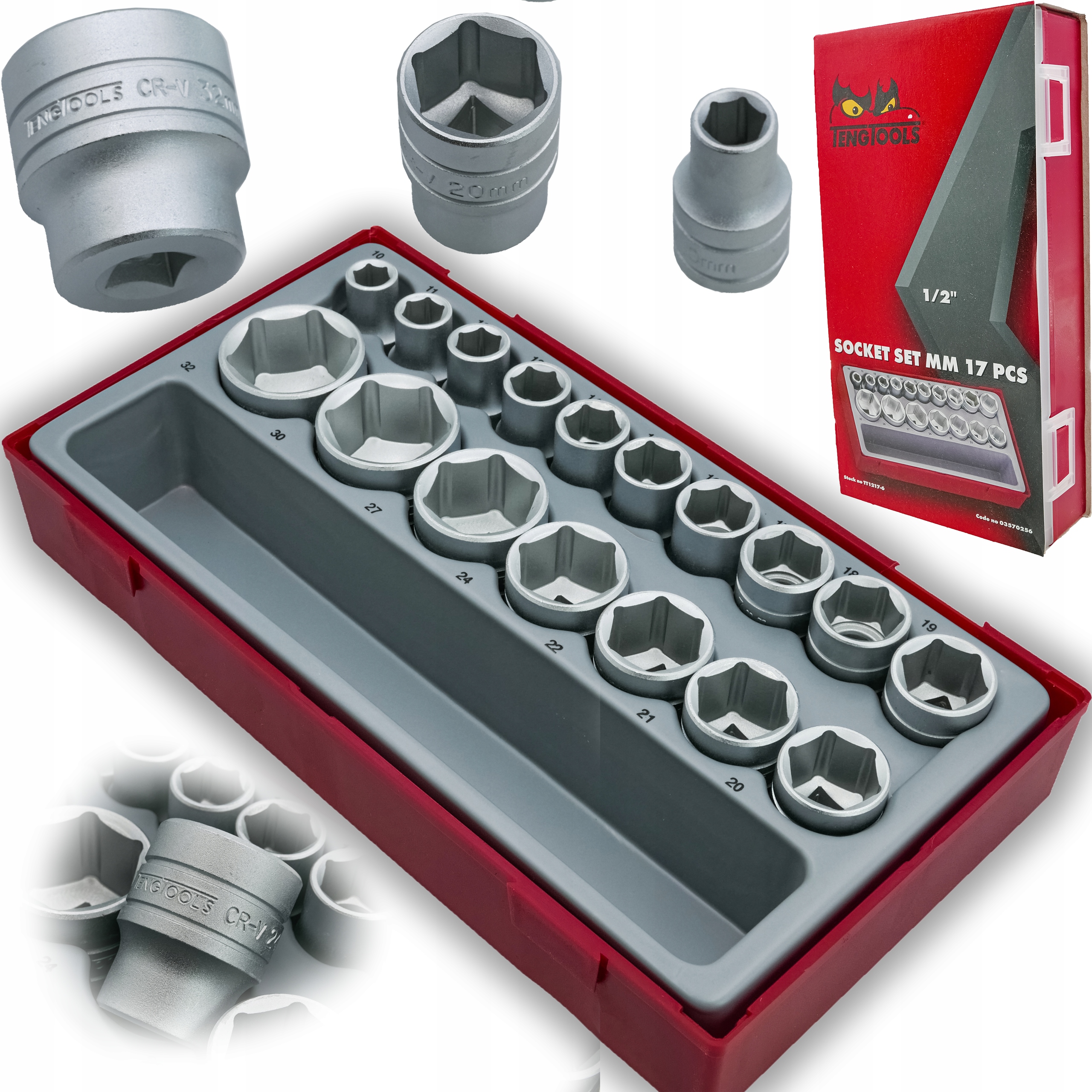 TENGTOOLS ZESTAW NASADEK 1/2" 17el. TT1217-6