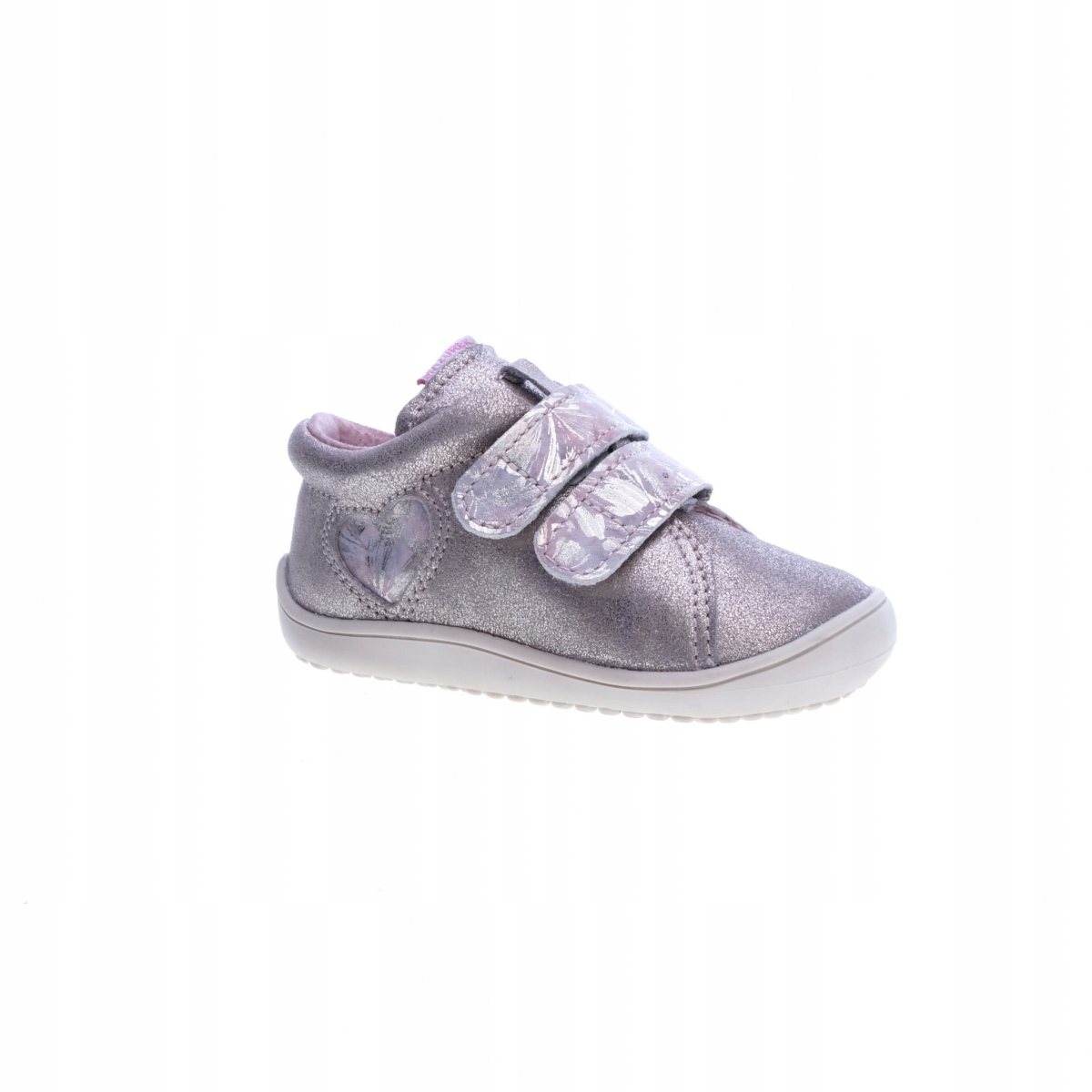Półbuty Mazurek Barefoot 1377 Złoty Spring Flower na rzepy roz.25