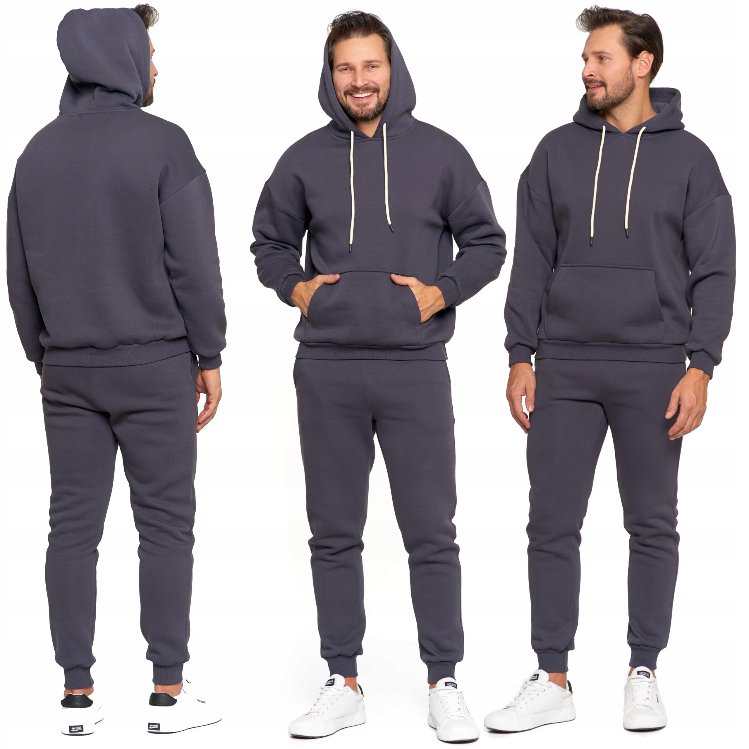 Pánská tepláková souprava zateplená mikina s kapucí a Joggery Moraj XL