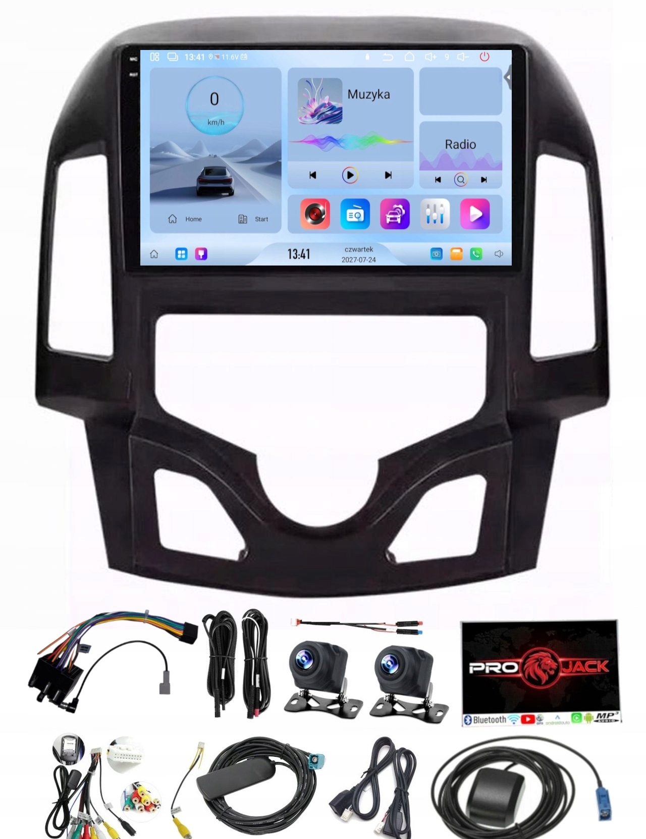 Rádio Navigácia Carplay Gps Android Hyundai I30 2006-2012 4GB 64GB Sim