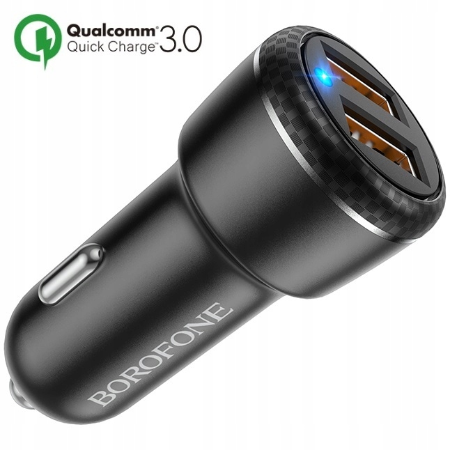 

BZ17 Ładowarka samochodowa 2USB QC3.0 3A 18W Led