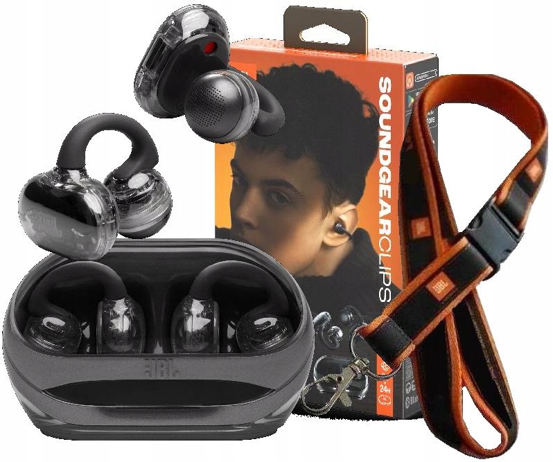 Jbl Soundgear Clips Czarne Słuchawki Z Przewodnictwem Powietrznym