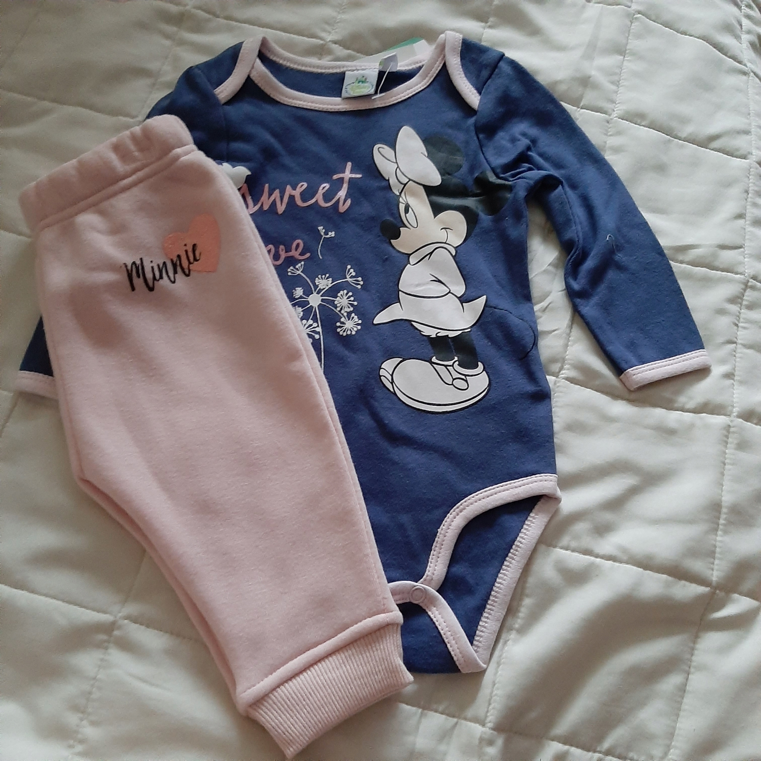 

nowy komplet body i spodnie ocieplane Minnie r 74