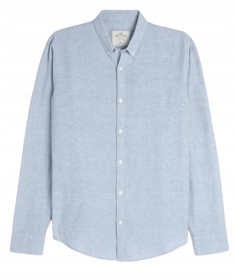 košile Abercrombie Hollister XL lněná len modrá