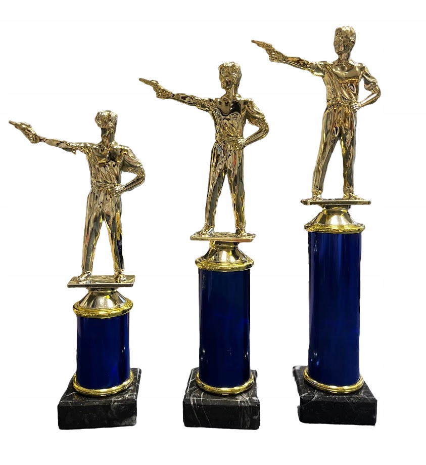 Sada střeleckých pohárů zbraň krátká pistole pcz 29, 27, 25 cm popis