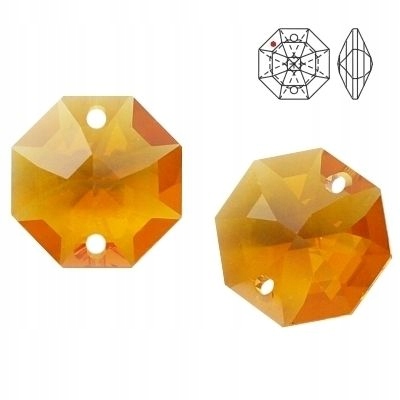 8116 MM 14 Swarovski STRASS Octagon TOPAZ • Cena, Opinie
