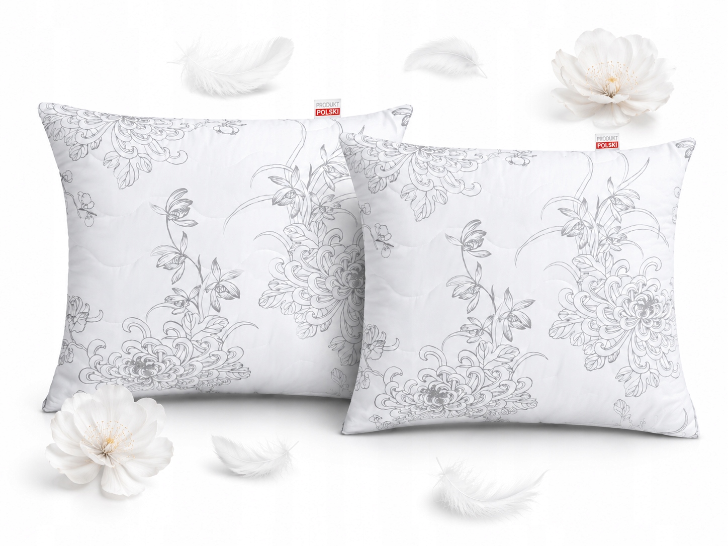 Polštáře 70x80 Antialergické Floral 2-Pack Sada 2 ks Premium Česká republika