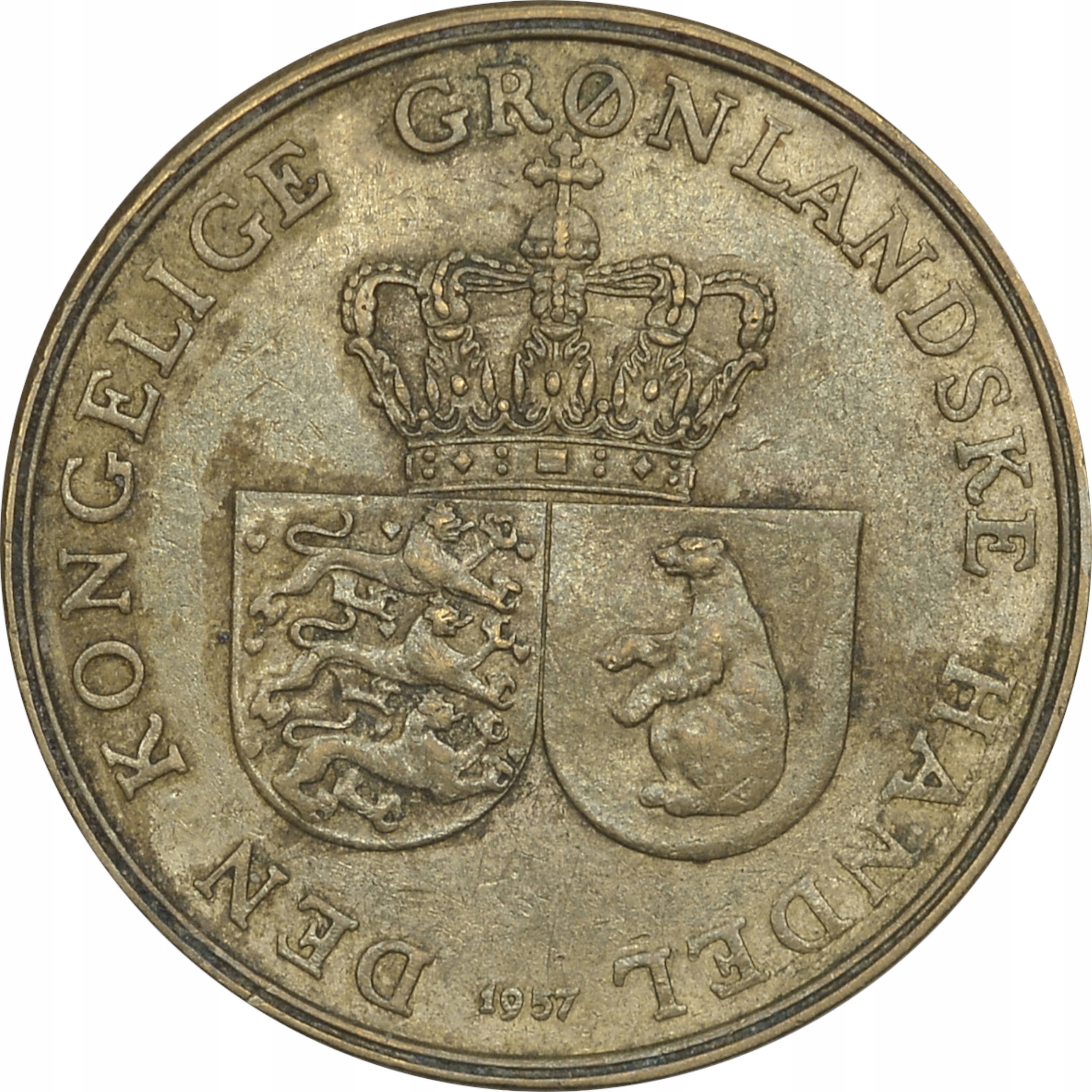 4.db.GRENLANDIA, 1 KORONA 1957