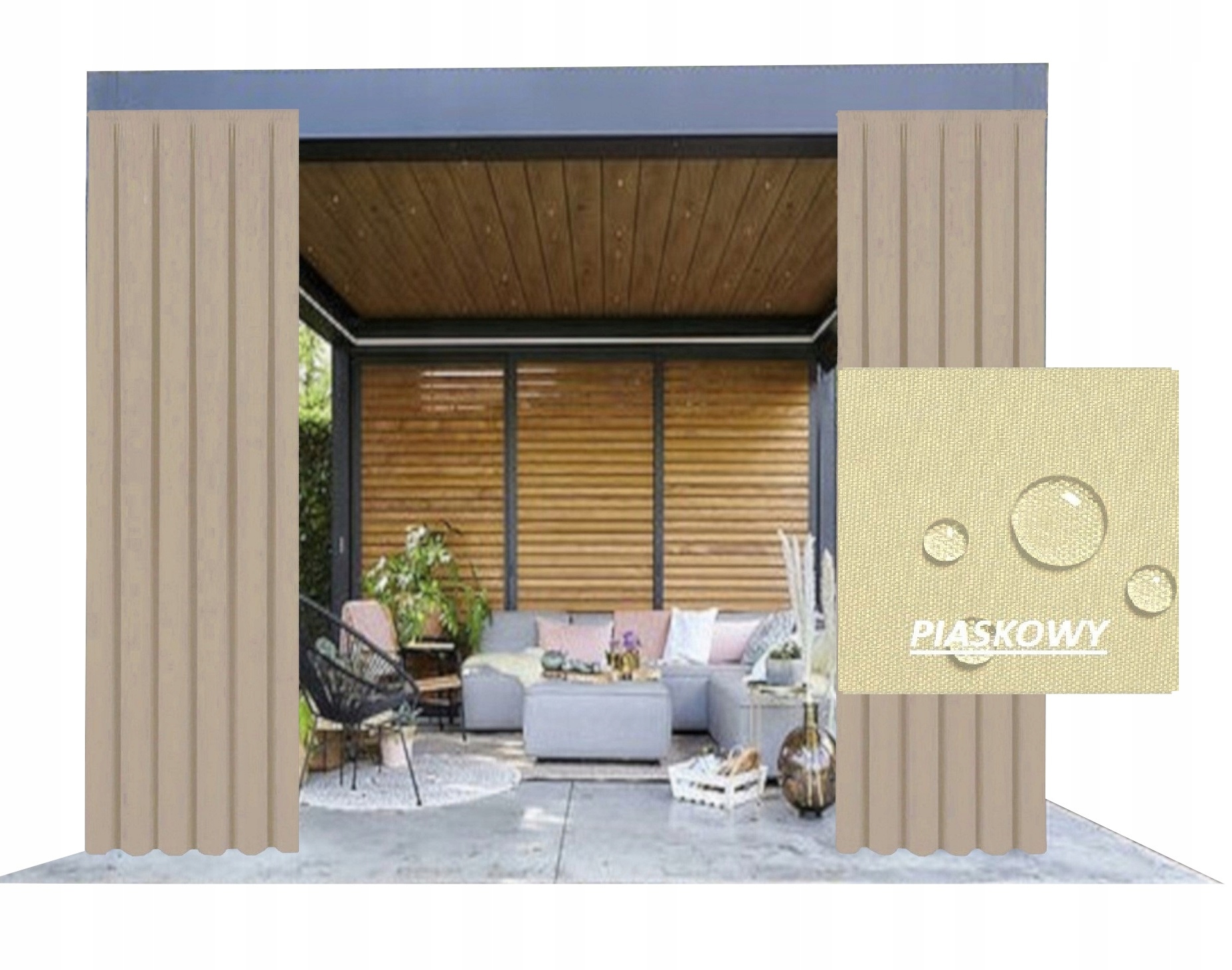 ZASŁONY TARASOWE 155 X 220 CM OGRODOWE ALTANA