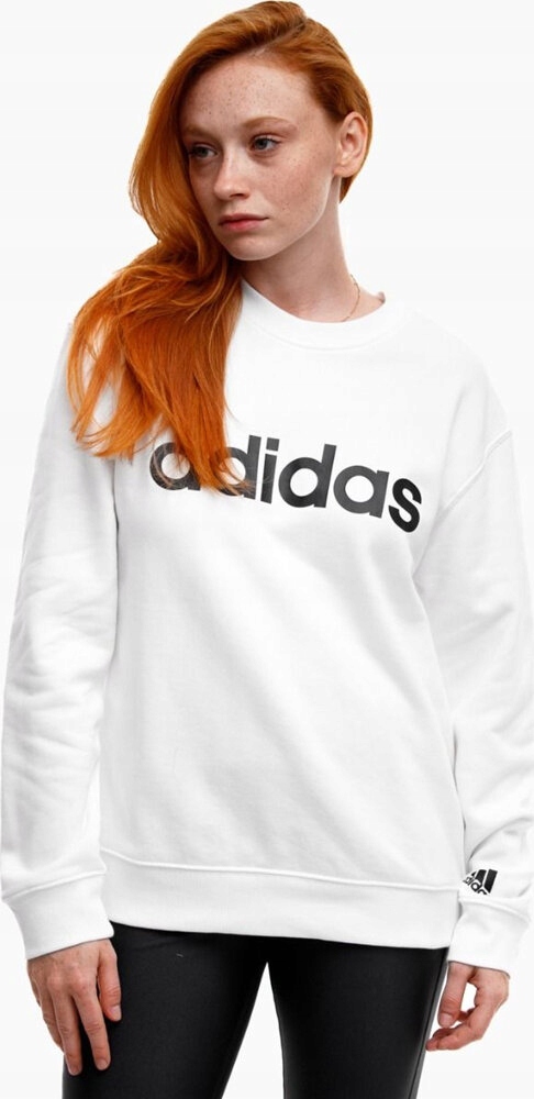 Mikina Adidas Essentials Linear French Terry Bílá IC6879 velikost Xs