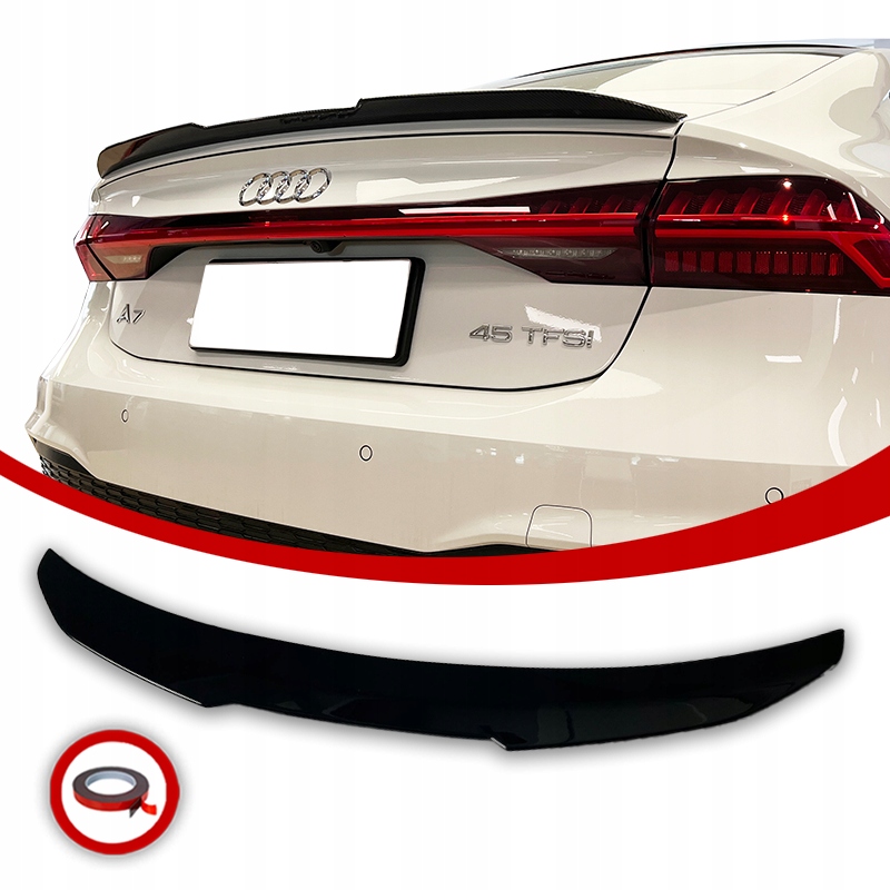 Audi A7 C8 Letka Spoiler Doplněk 2019-2024 Černý Lesk