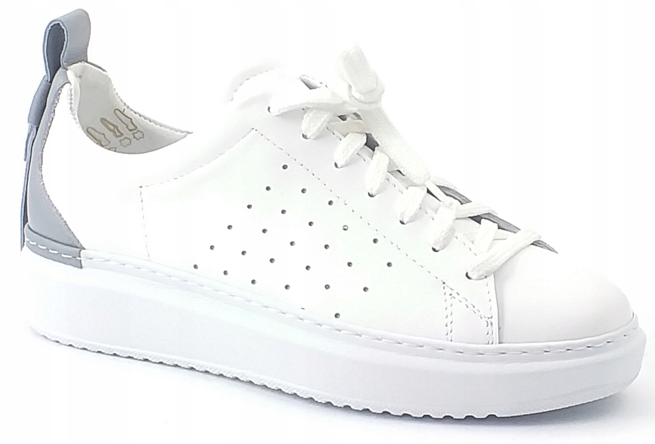 

Nessi 21074 Sneakersy Półbuty Skórzane Białe 39