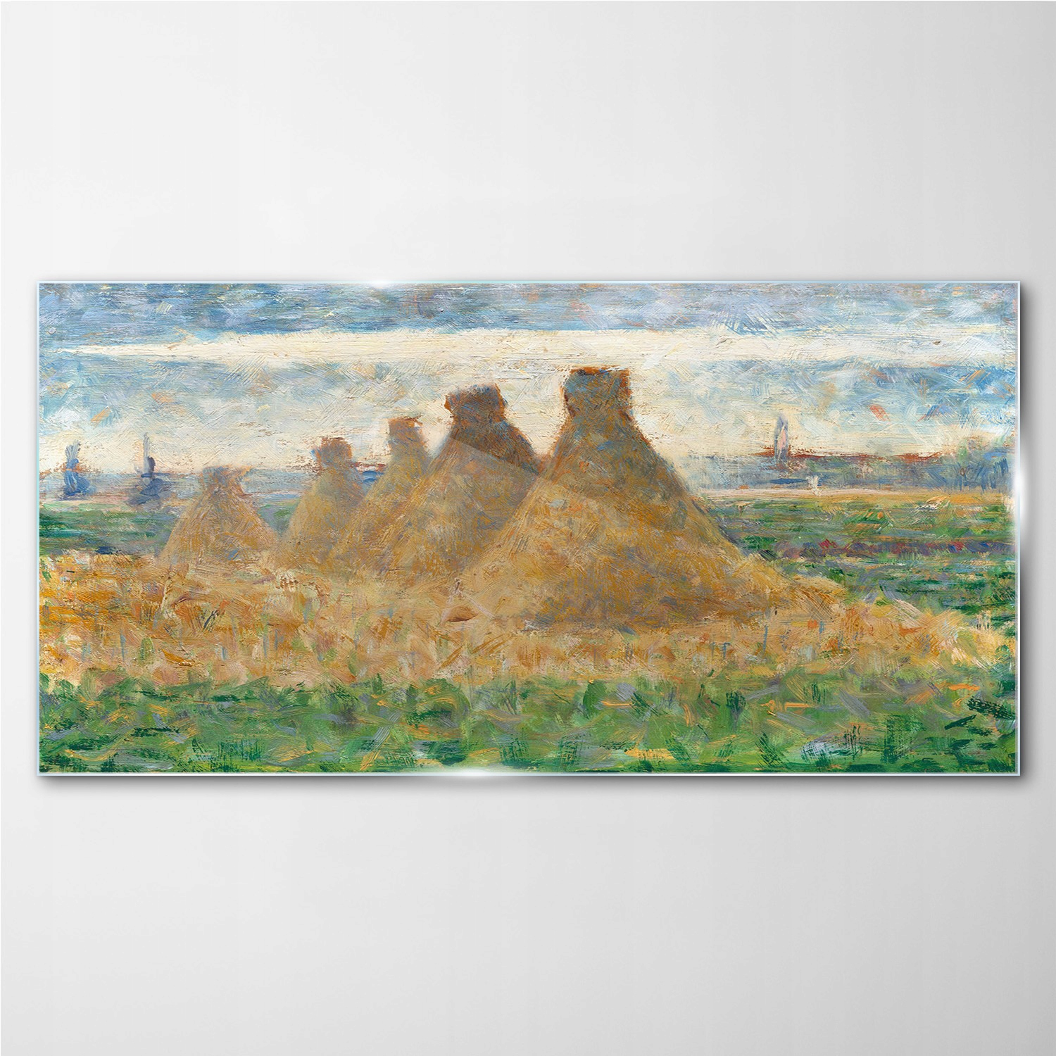 

Obraz szklany na ścianę Haystacks Seurat 140x70 cm