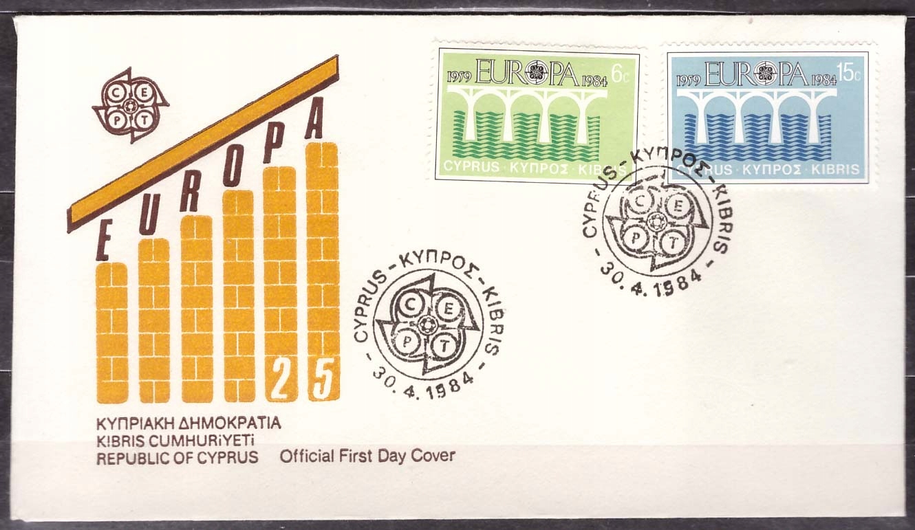 Cypr CEPT Europa koperta FDC 1984