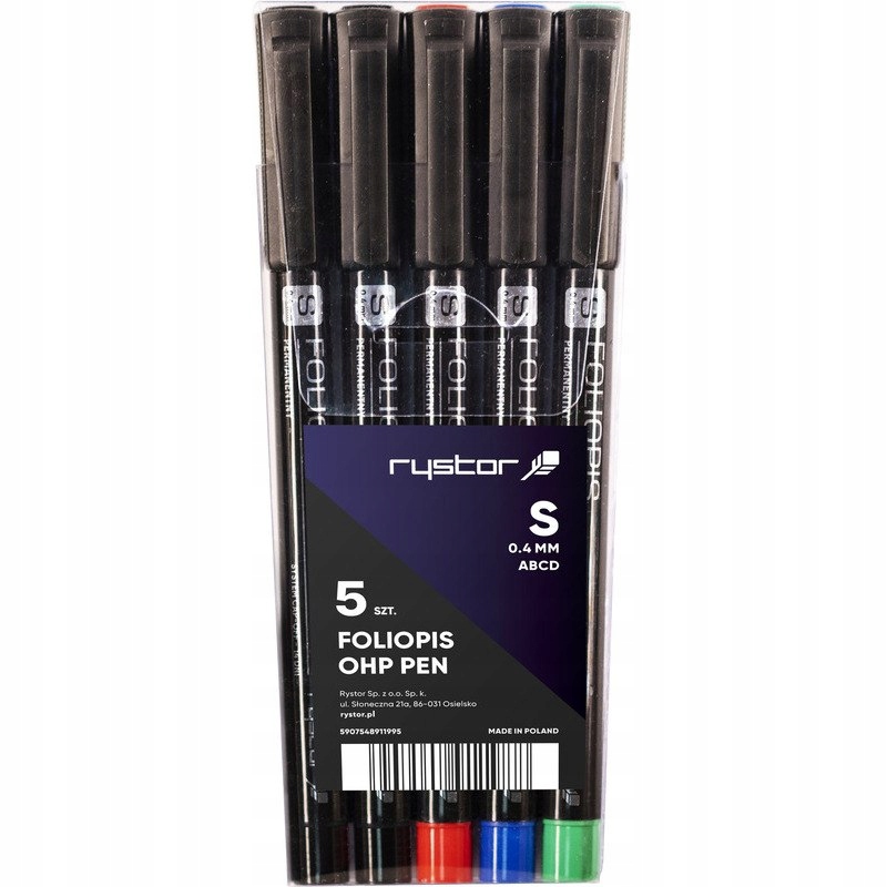 Foliopisy Rystor FS-4 3 KOLORY+2 Czarne