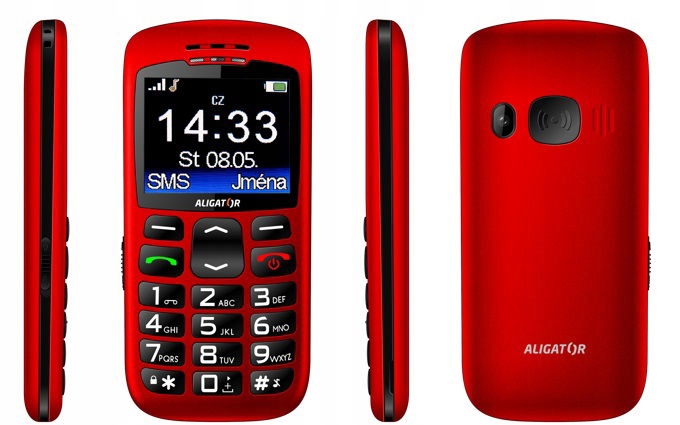 Aligator A670 Senior červený stol.nab.