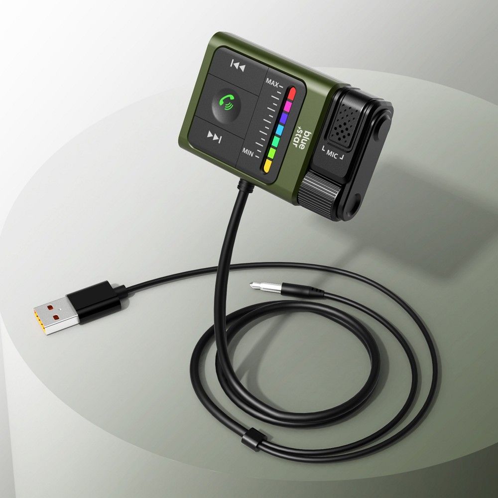 TRANSMITER FM BLUETOOTH 5.1 ZESTAW GŁOŚNOMÓWIĄCY AUX Cechy dodatkowe wbudowany mikrofon