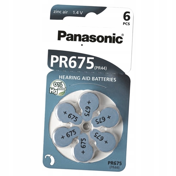Baterie słuchowe Panasonic p675 B900PA zinc air