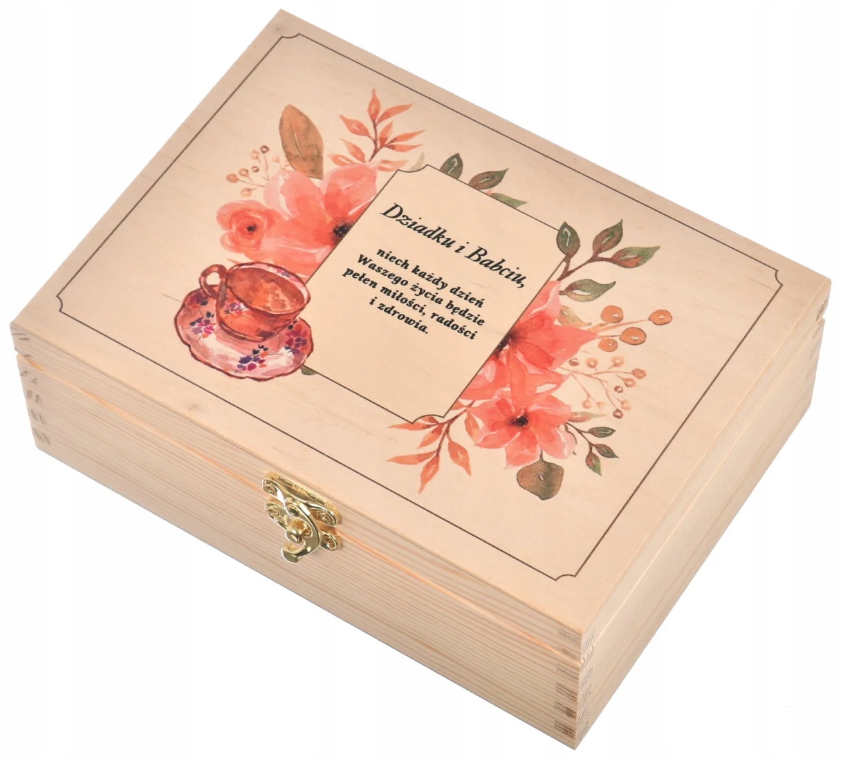 Dřevěná krabička dárek babičku s potiskem