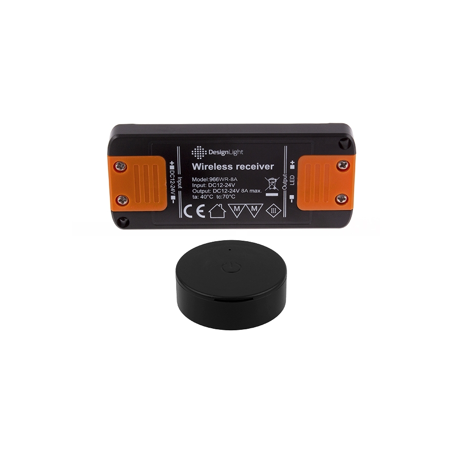 Oli – bezprzewodowy zestaw z dotykowym wyłącznikiem i ściemniaczem czarny