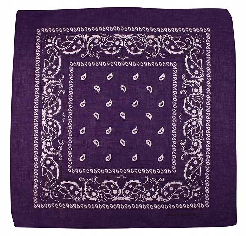 

Bawełniana Bandana, Bandamka Śliwkowa Paisley