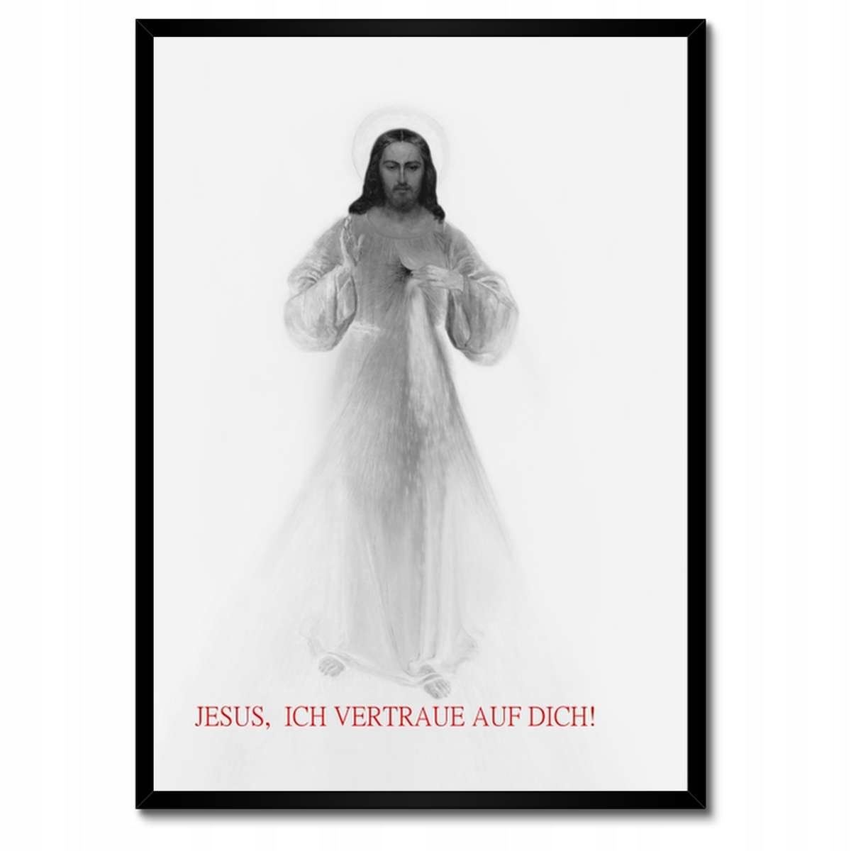 Plakáty v rámu 50x70 Jesus Ich vertraue Dich