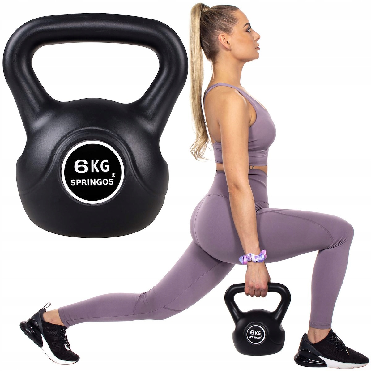 

Kettlebell Odważnik Hantla 6kg Kula Hantel Czarny
