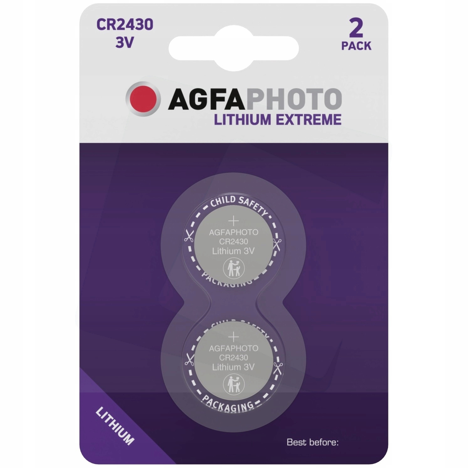 

2x Bateria Guzikowa Agfaphoto CR2430 3V Litowa