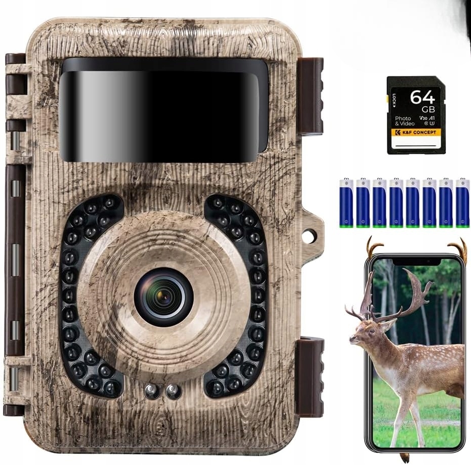 Fotopast Lesní Pozorovací Lovecká Kamera K&f Concept 32 Mp Wifi Karta