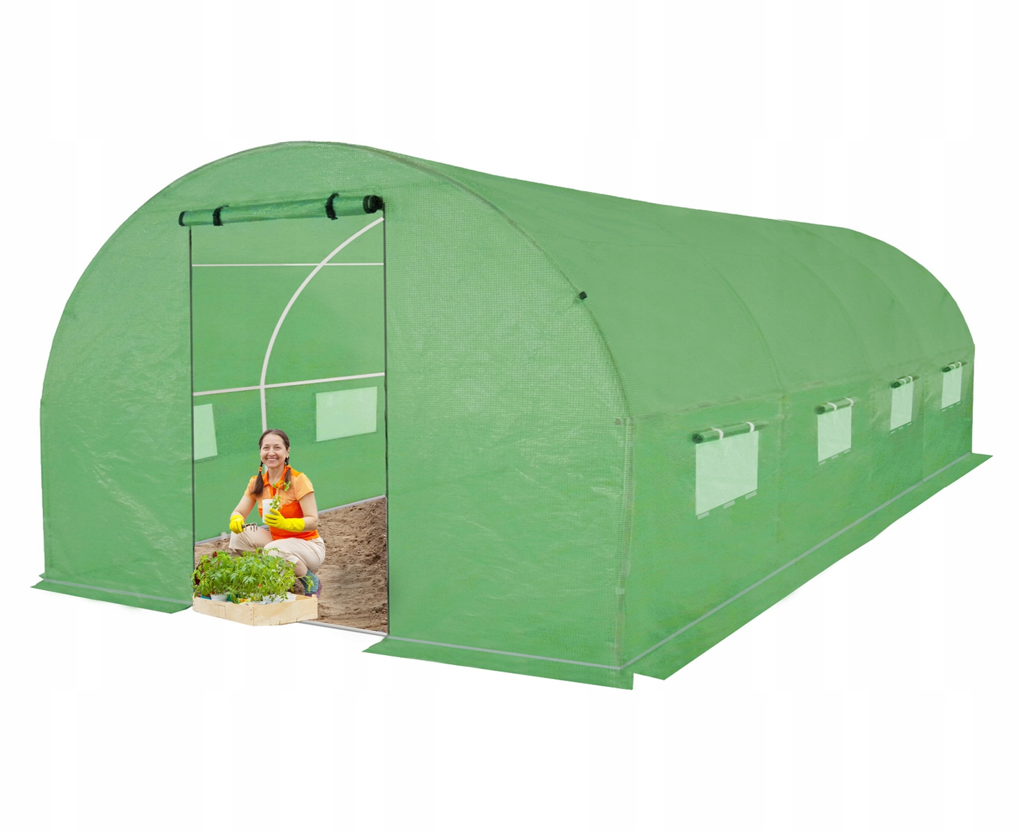 

Tunel Foliowy Szklarnia 3x6m Premium z Siatką Pe