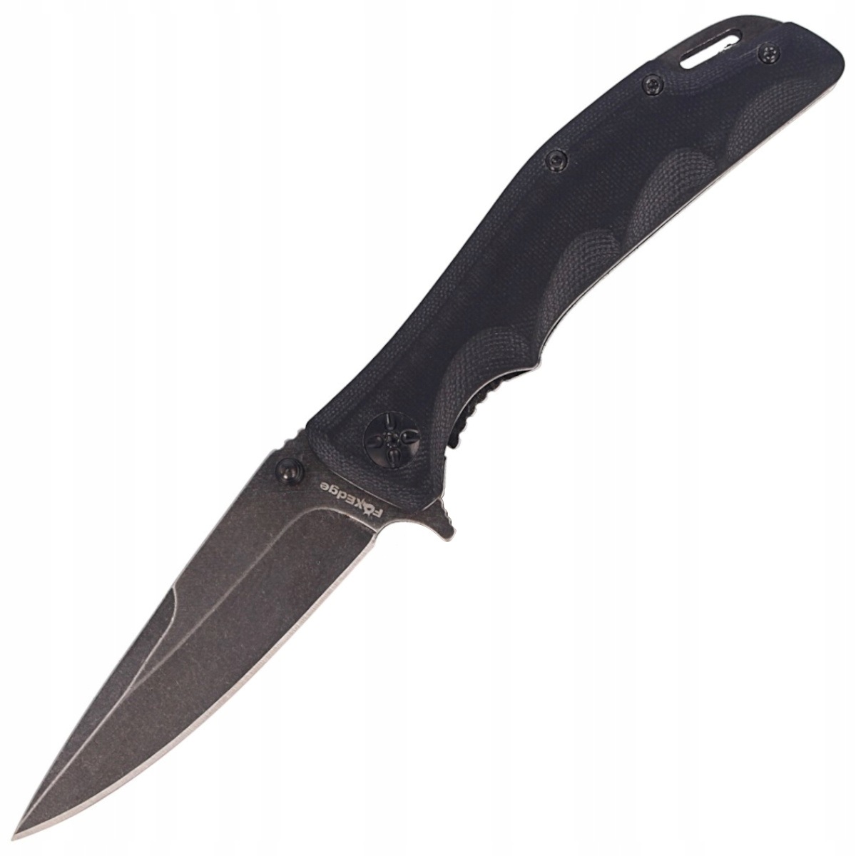 Nóż składany FoxEdge Mandatory Fun G10 Black, Stone Washed (FE-024)