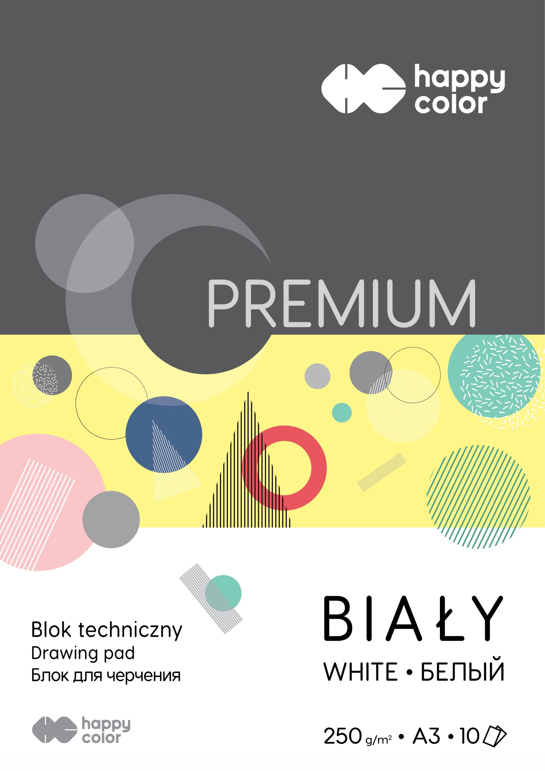 

Blok techniczny Premium biały A3, 250g, 10 ark, Ha