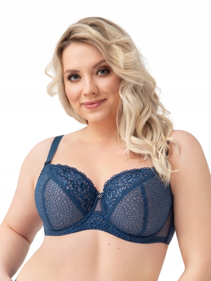 

Niebieski biustonosz miękki Gorsenia K728 Edith